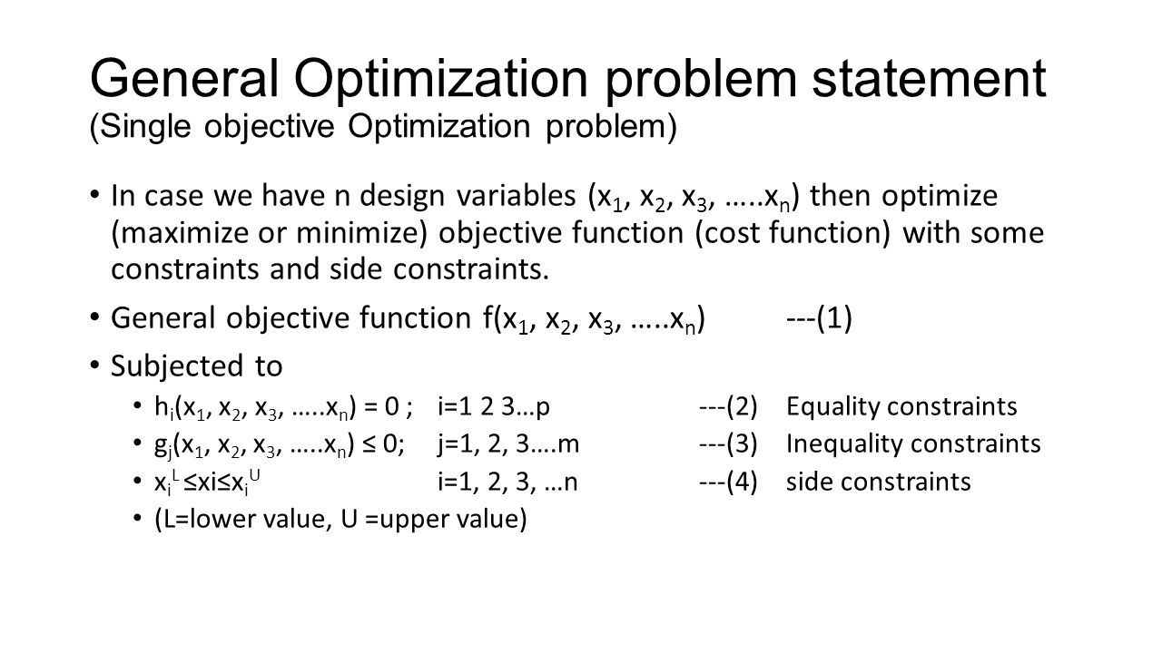objective function
